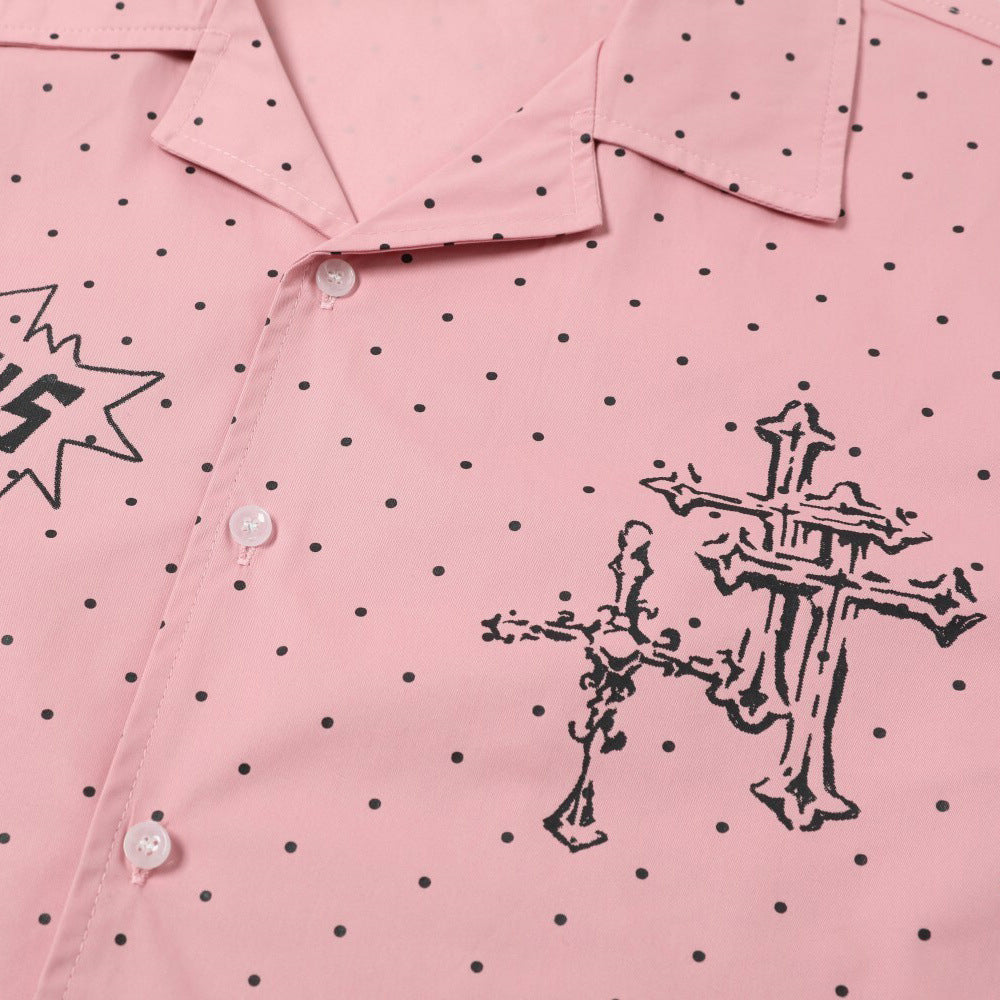 DAXUEN Polka-dot short-sleeve shirt with graphic prints