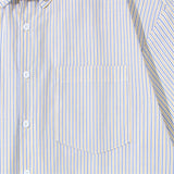 DAXUEN Oversized short-sleeved button-down shirt with stripes