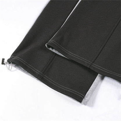 DAXUEN Two-tone loose-fit sweatpants with adjustable drawstrings