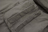 DAXUEN Layered wide-leg cargo shorts in olive-grey