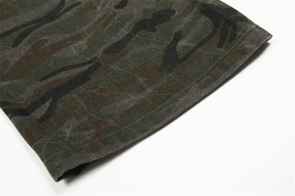 DAXUEN Wide-leg cargo pants in camouflage pattern