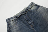 DAXUEN Wide-leg denim jeans with a faded finish
