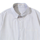 DAXUEN Oversized short-sleeved button-down shirt with stripes