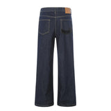 DAXUEN Wide-leg denim jeans with unique patches