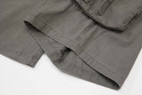 DAXUEN Layered wide-leg cargo shorts in olive-grey