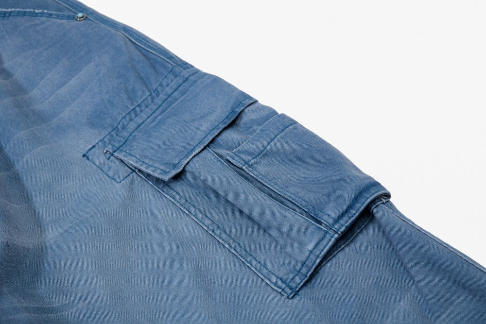 DAXUEN Wide-leg baggy cargo pants with embroidery