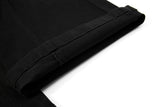 DAXUEN High-waisted black cargo pants with flared legs