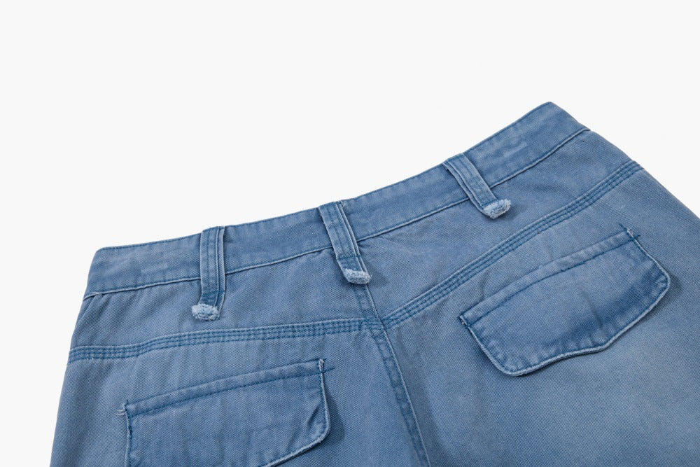 DAXUEN Wide-leg baggy cargo pants with embroidery