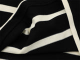 DAXUEN Striped crew neck t-shirt with embroidered text