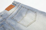 DAXUEN Distressed wide-leg jeans with camouflage pattern