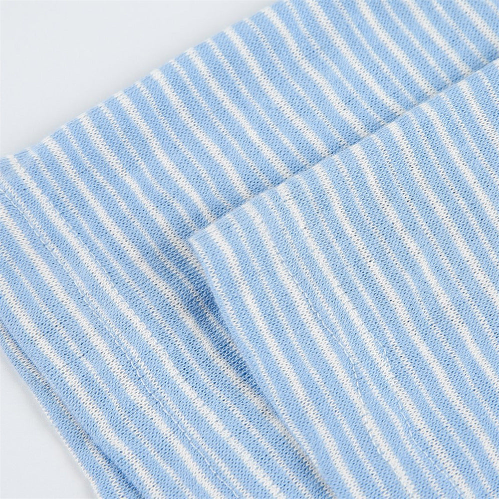DAXUEN Striped short-sleeved relaxed-fit t-shirt