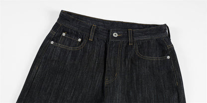 DAXUEN Wide-leg loose-fit indigo denim jeans