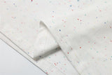 DAXUEN Speckled short-sleeved t-shirt with fireworks embroidery