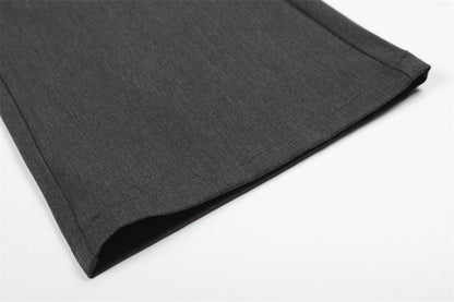 DAXUEN High-waisted wide-leg trousers in dark grey