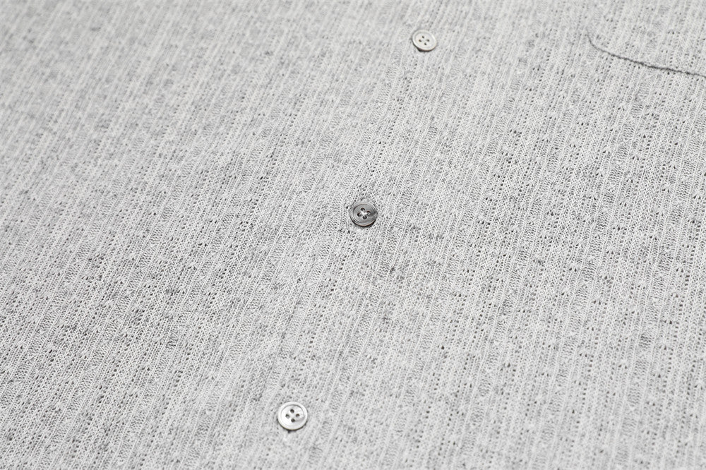 DAXUEN Short-sleeved button-up shirt with camp collar