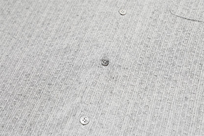 DAXUEN Short-sleeved button-up shirt with camp collar