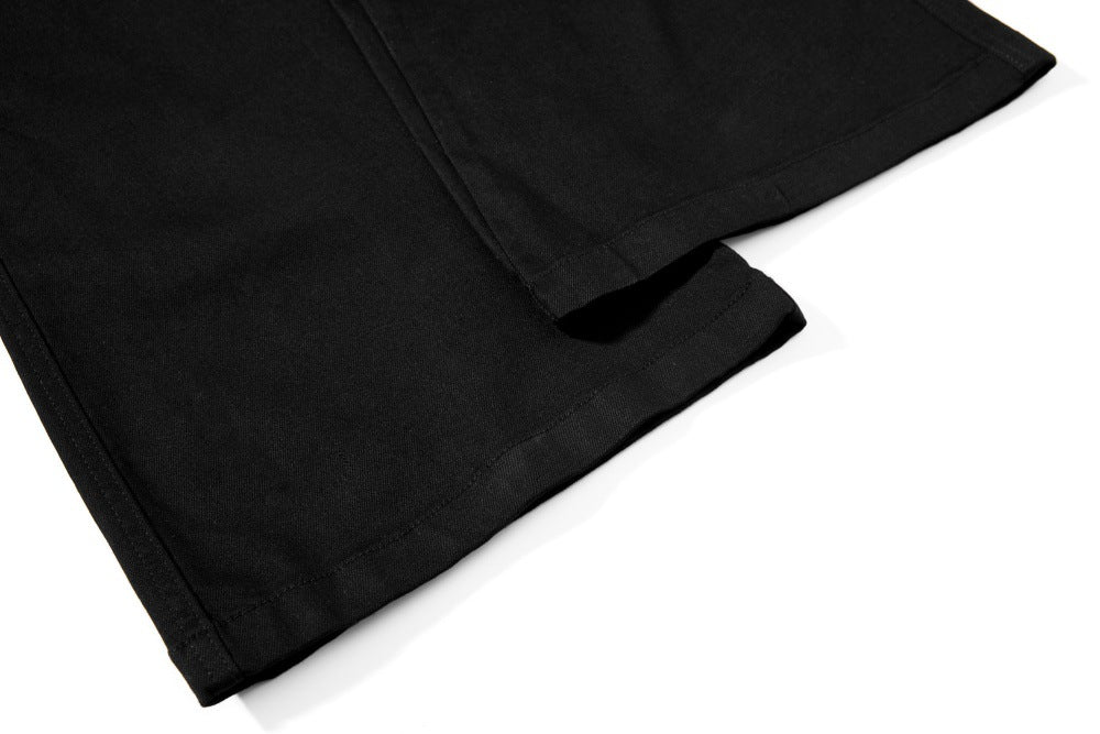 DAXUEN Solid black flared cargo pants