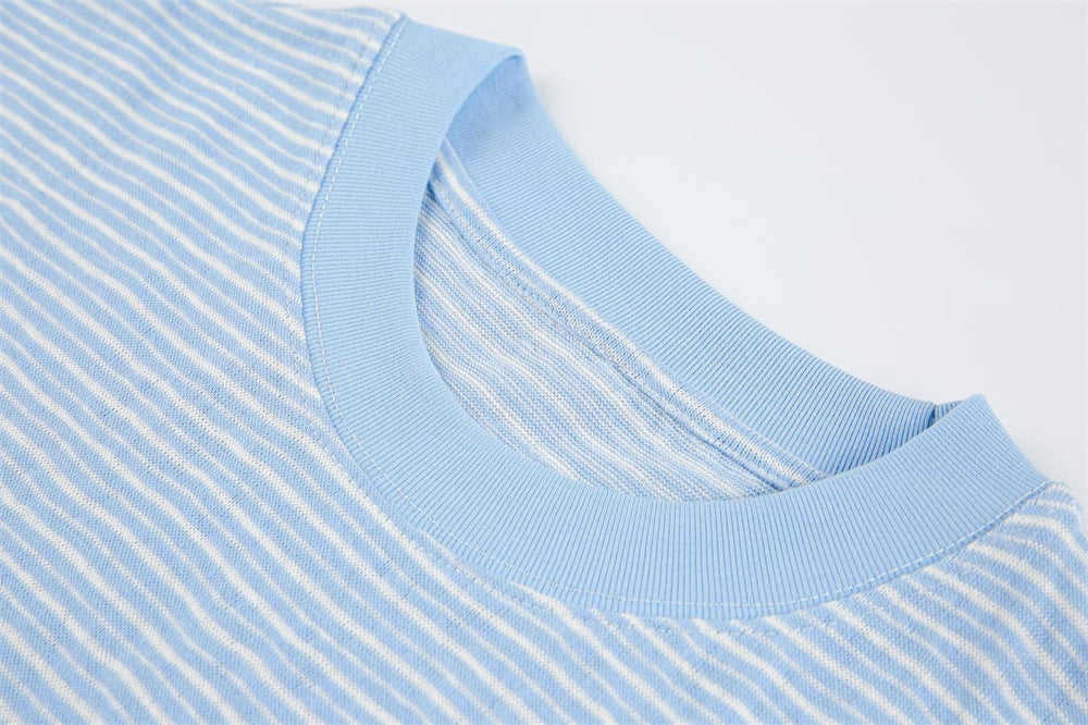 DAXUEN Striped short-sleeved relaxed-fit t-shirt