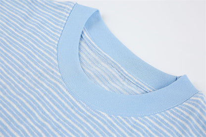 DAXUEN Striped short-sleeved relaxed-fit t-shirt