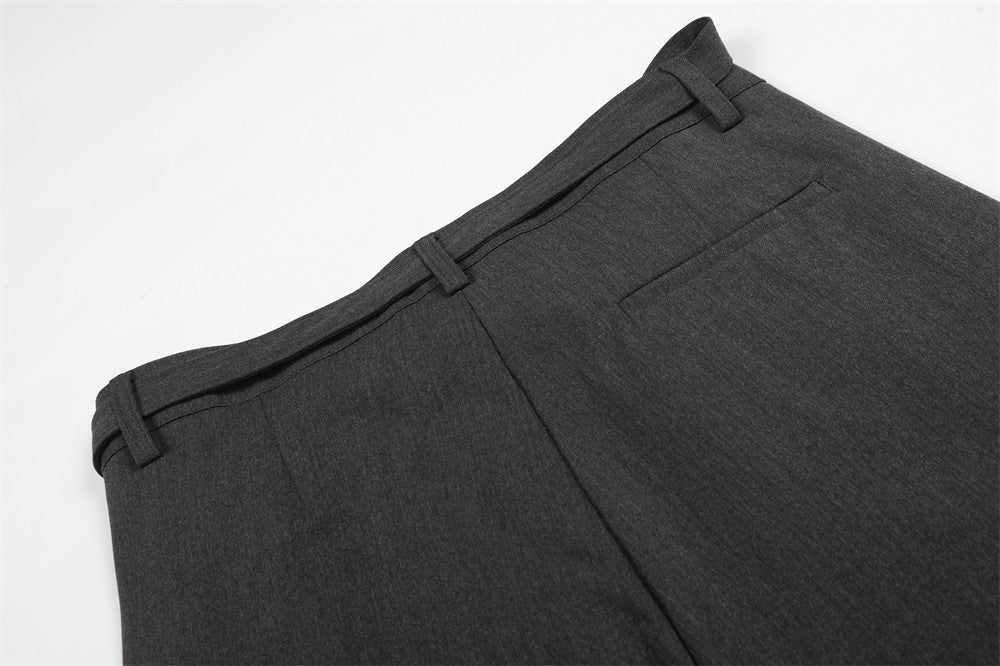 DAXUEN High-waisted wide-leg trousers in dark grey