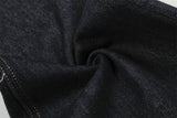 DAXUEN Wide-leg denim trousers in dark indigo, white, and black
