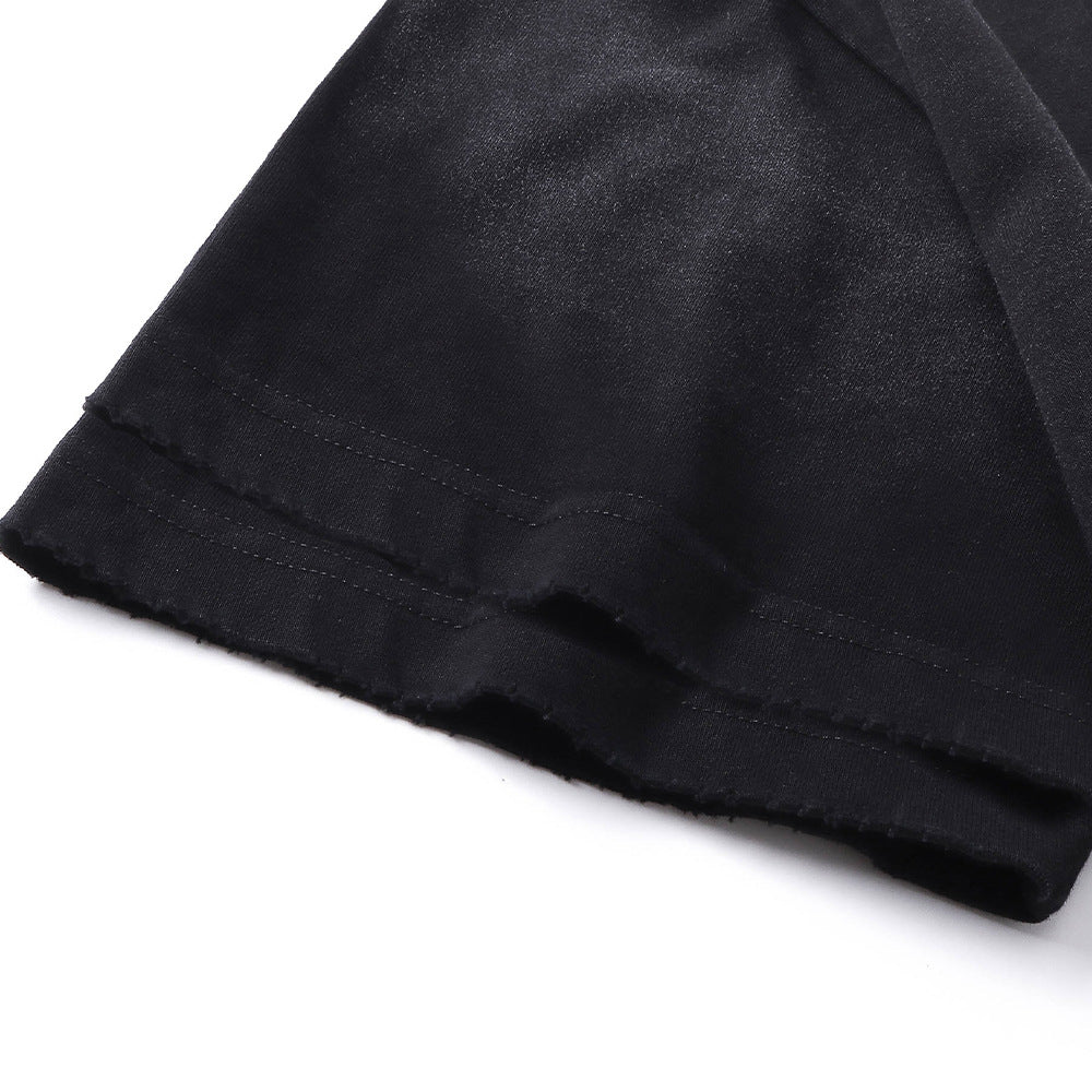 DAXUEN Oversized short-sleeved graphic t-shirt in grey and black