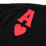DAXUEN Oversized short-sleeve embroidered T-shirt in black and white