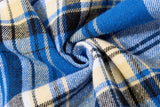 DAXUEN Relaxed-fit short-sleeved plaid button-up shirt