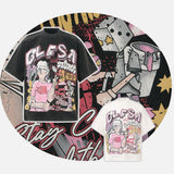 Grunge Cartoon Graphic T-Shirt