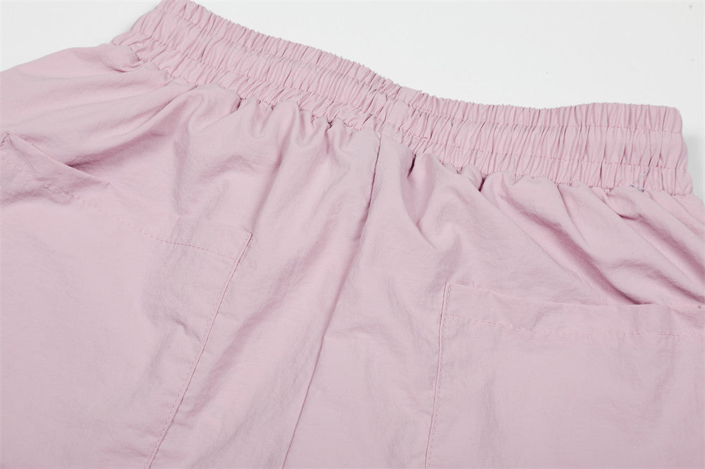 DAXUEN Wide-leg balloon pants with sash and embroidery