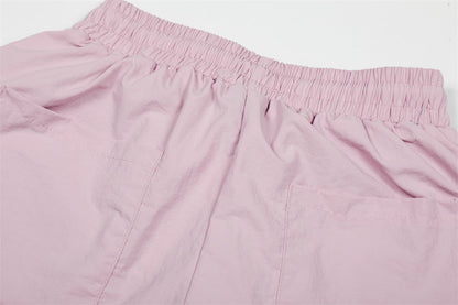 DAXUEN Wide-leg balloon pants with sash and embroidery