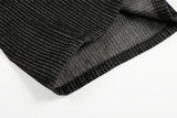 DAXUEN Wide-leg pinstripe trousers in dark charcoal grey