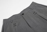 DAXUEN Wide-leg culotte pants in dark grey