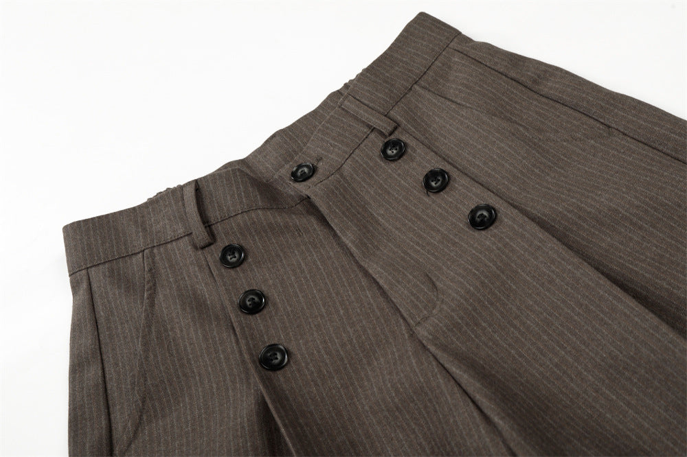 DAXUEN High-waisted wide-leg palazzo pants with pinstripes