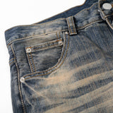 DAXUEN Vintage wide-leg distressed denim jeans