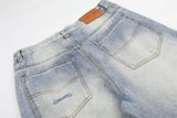 DAXUEN Distressed wide-leg jeans with camouflage pattern