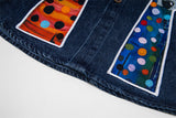 DAXUEN Short-sleeved denim shirt with embroidered graphics