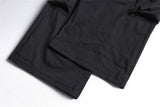 DAXUEN Black wide-leg cargo pants with gothic graphic