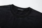 DAXUEN Washed black graphic t-shirt with band print