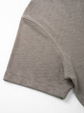 DAXUEN heathered khaki button-up henley t-shirt