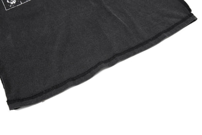 DAXUEN Black short-sleeved t-shirt with distressed text and graphics