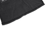 DAXUEN Black short-sleeved t-shirt with distressed text and graphics