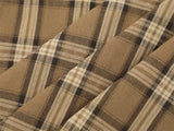 DAXUEN Short sleeve plaid button-up shirt