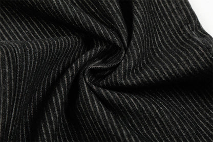 DAXUEN Wide-leg pinstripe trousers in dark charcoal grey