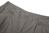 DAXUEN Layered wide-leg cargo shorts in olive-grey