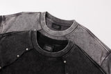 DAXUEN Oversized distressed short-sleeved t-shirt with paneling