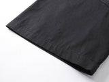 DAXUEN Gothic text button-up shirt in black and white