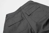 DAXUEN Cropped wide-leg trousers in black and charcoal grey