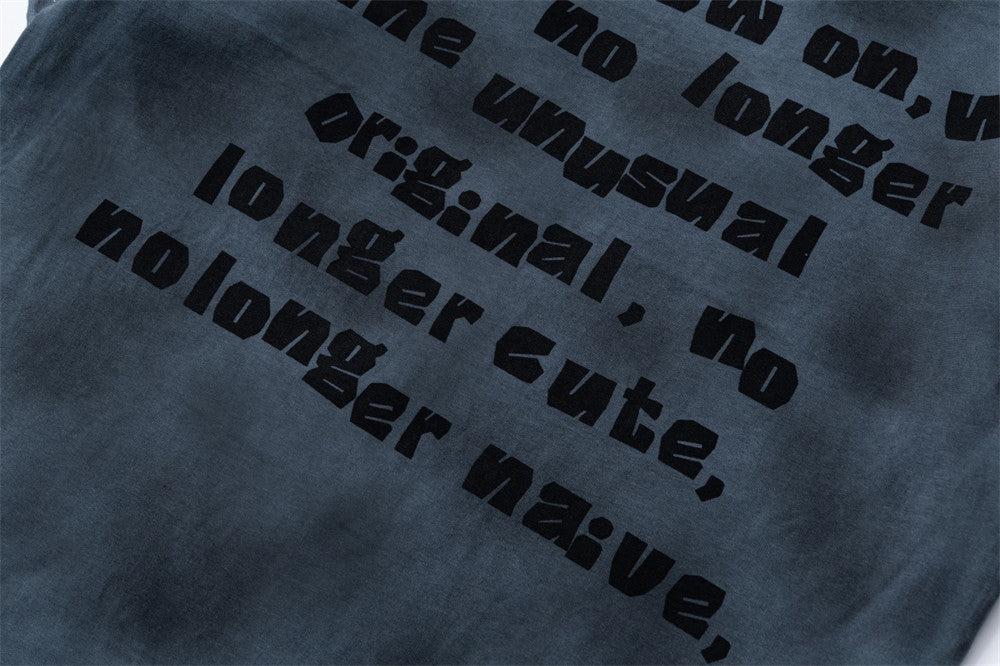 DAXUEN Short-sleeved crew neck T-shirt with text print