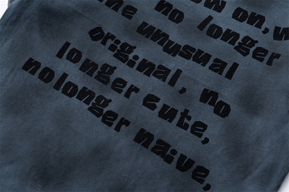 DAXUEN Short-sleeved crew neck T-shirt with text print
